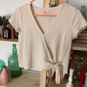 Madewell Cropped Wrap Top